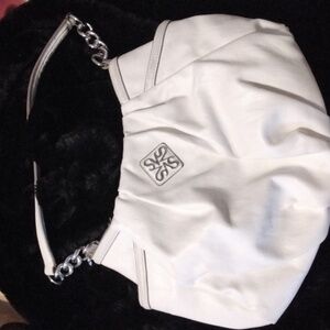 Simply Vera Vera Wang Alicia Chain Link Pleated Hobo Faux Leather Handbag